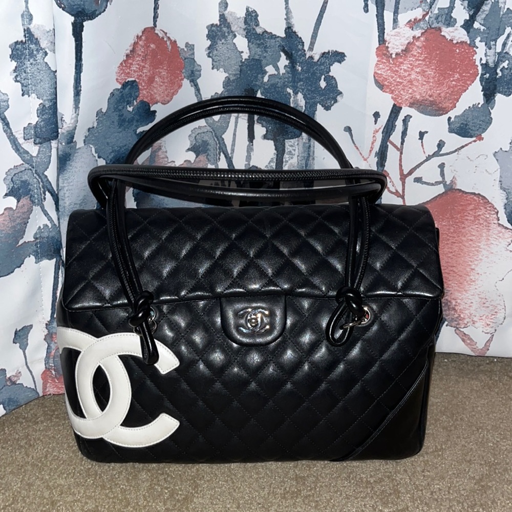 CHANEL Cambon Large Quilted Flap Tote